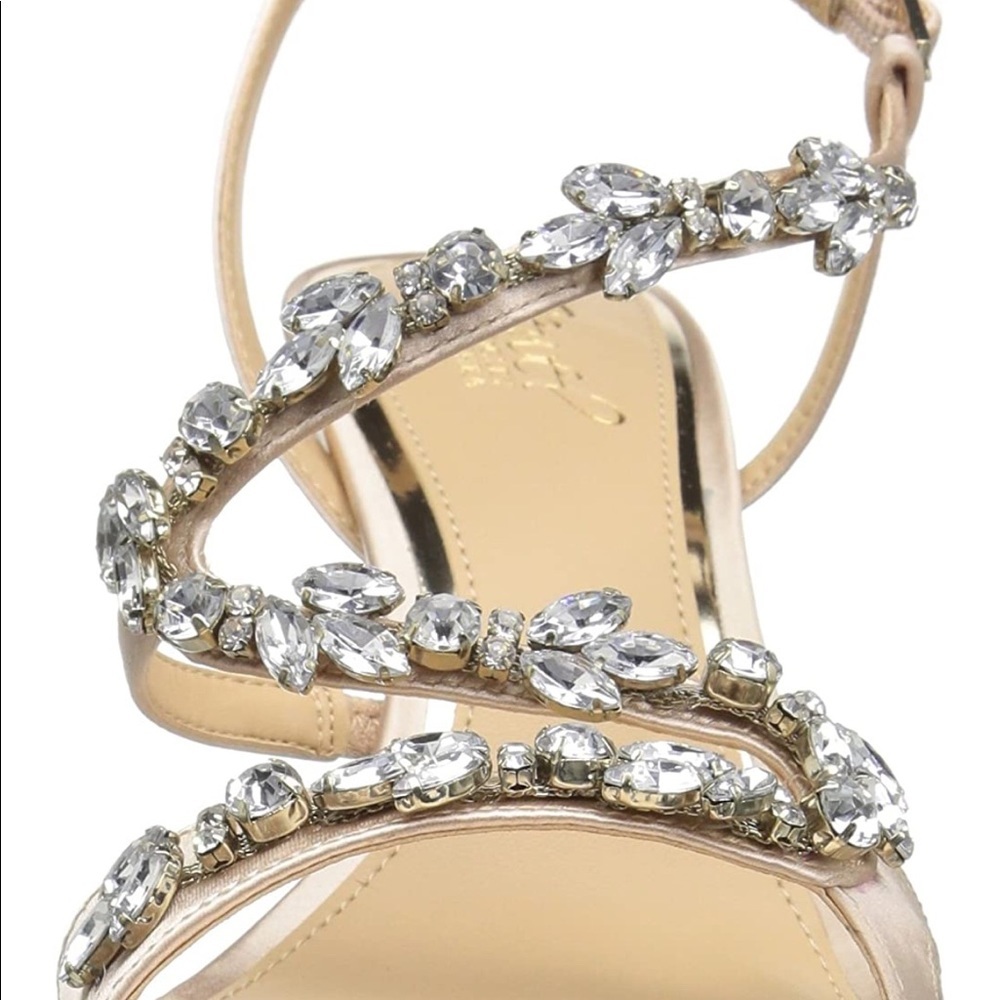 Jewell Badgley Mischka ganet asimetrycal champagne - Picture 2 of 12